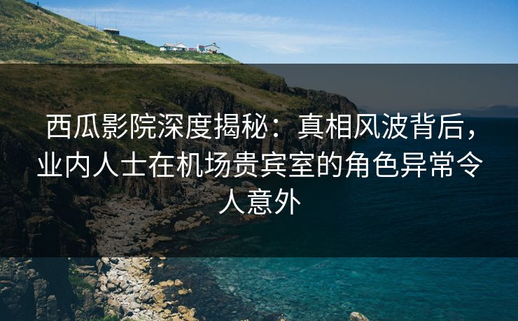 西瓜影院深度揭秘:真相风波背后,业内人士在机场贵宾室的角色异常令人意外