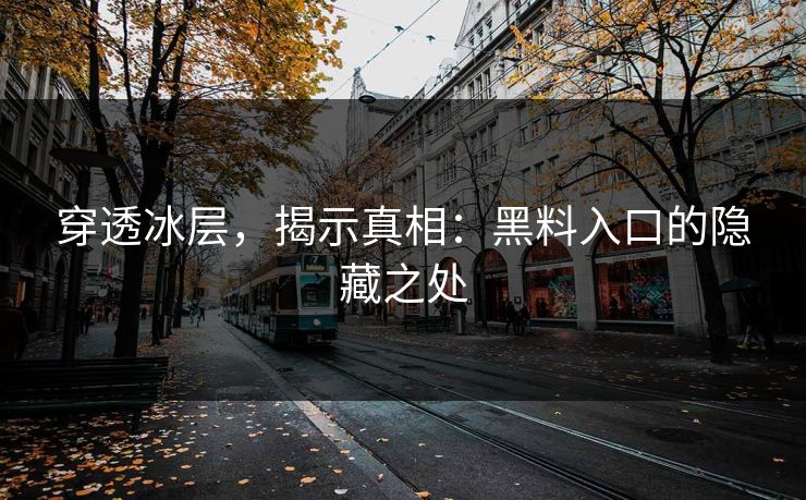 穿透冰层，揭示真相：黑料入口的隐藏之处